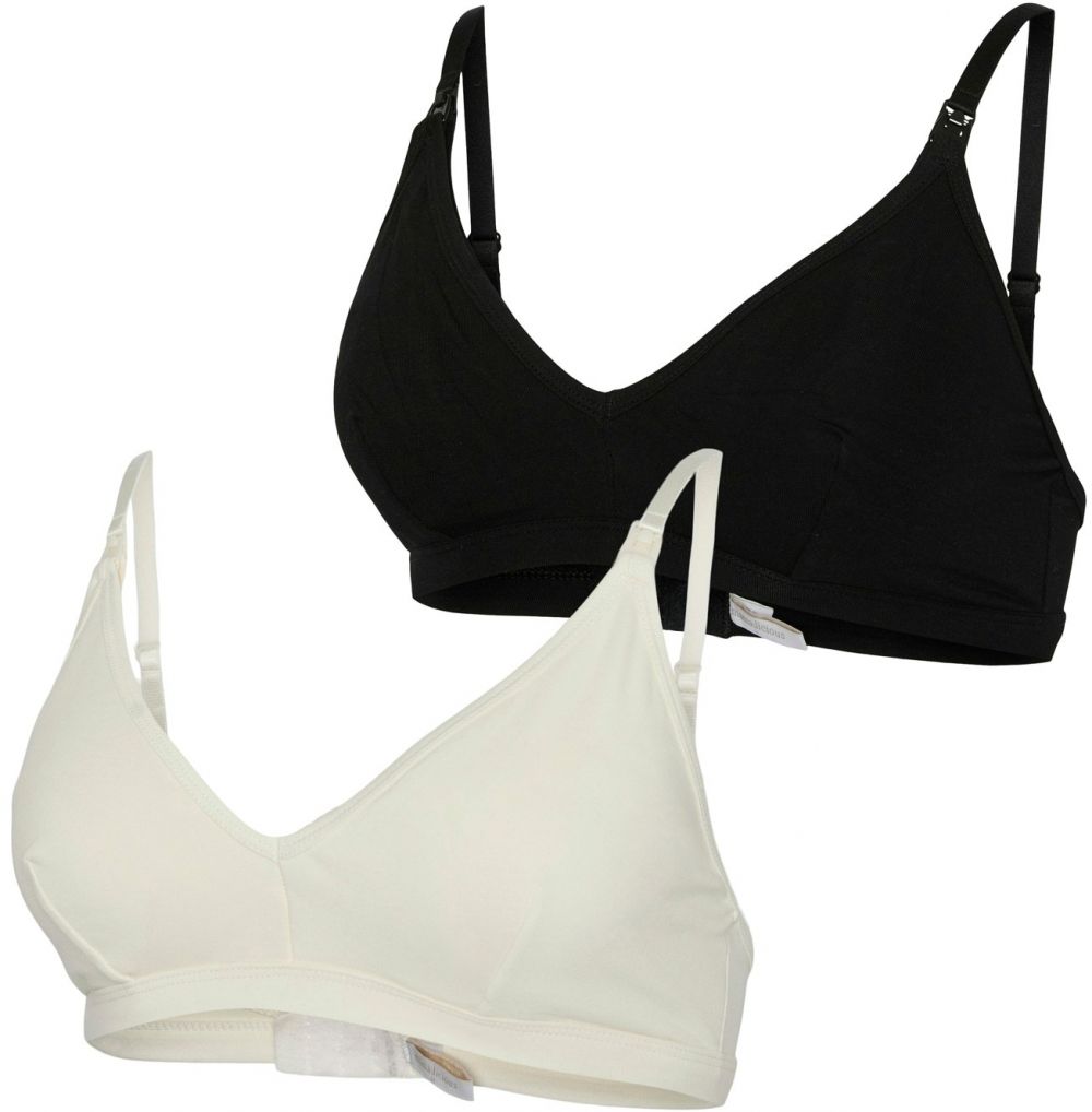 MAMALICIOUS Podprsenka na dojčenie 'MLLEYLA FEED ME'  čierna / biela