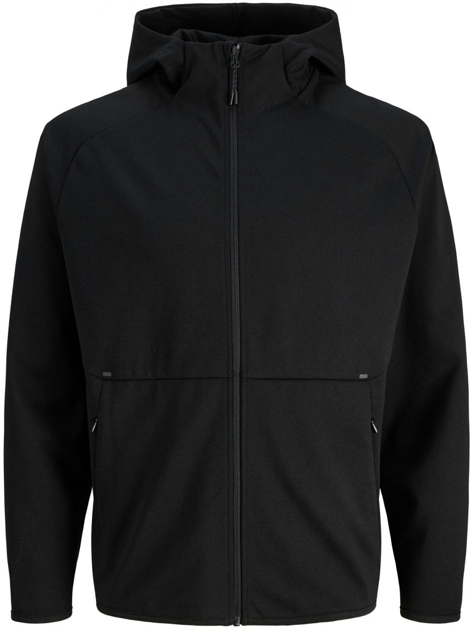 JACK & JONES Tepláková bunda  čierna