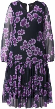 Ulla Popken Šaty  baklažánová / čierna