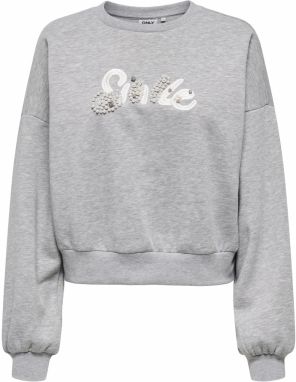 ONLY Mikina 'ONLALMA'  svetlosivá / perlovo biela