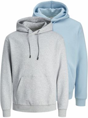 JACK & JONES Mikina 'JJEBRADLEY'  svetlomodrá / sivá