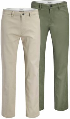 JACK & JONES Chino nohavice 'JPSTOLLIE DYLAN'  svetlosivá / olivová