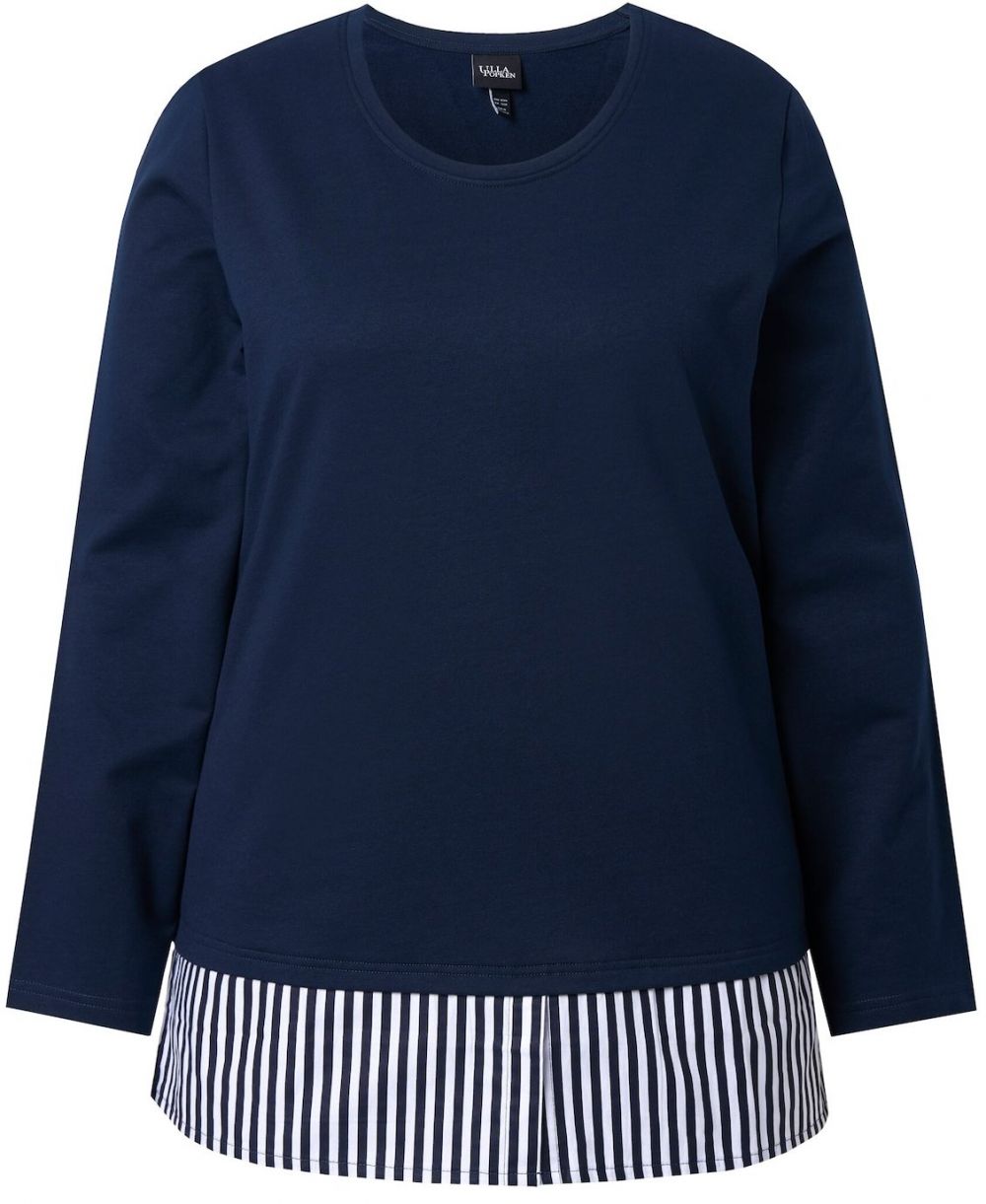 Ulla Popken Tričko  námornícka modrá / biela