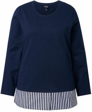 Ulla Popken Tričko  námornícka modrá / biela
