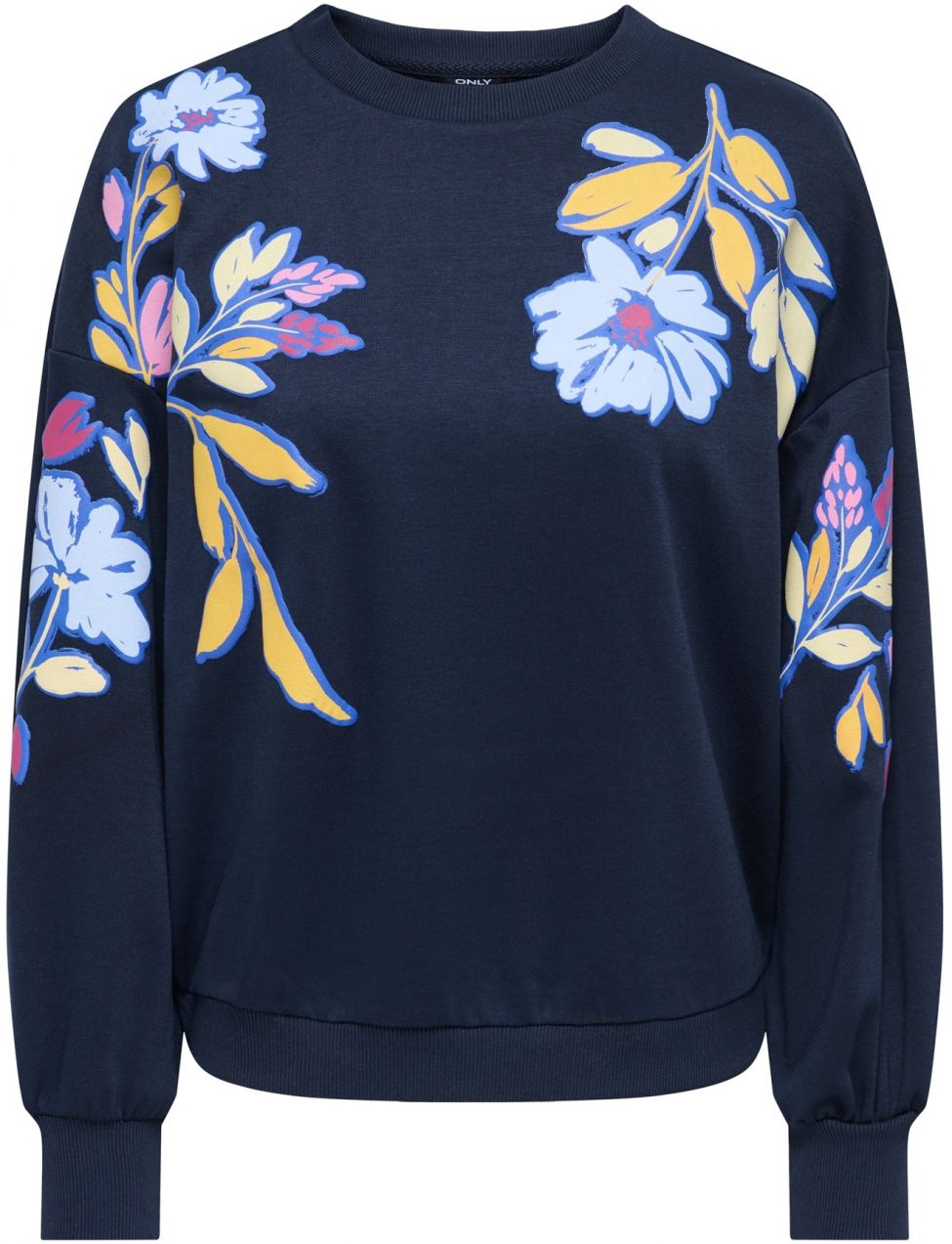ONLY Mikina 'ONLBrooke'  námornícka modrá / svetlomodrá / citrónová / staroružová