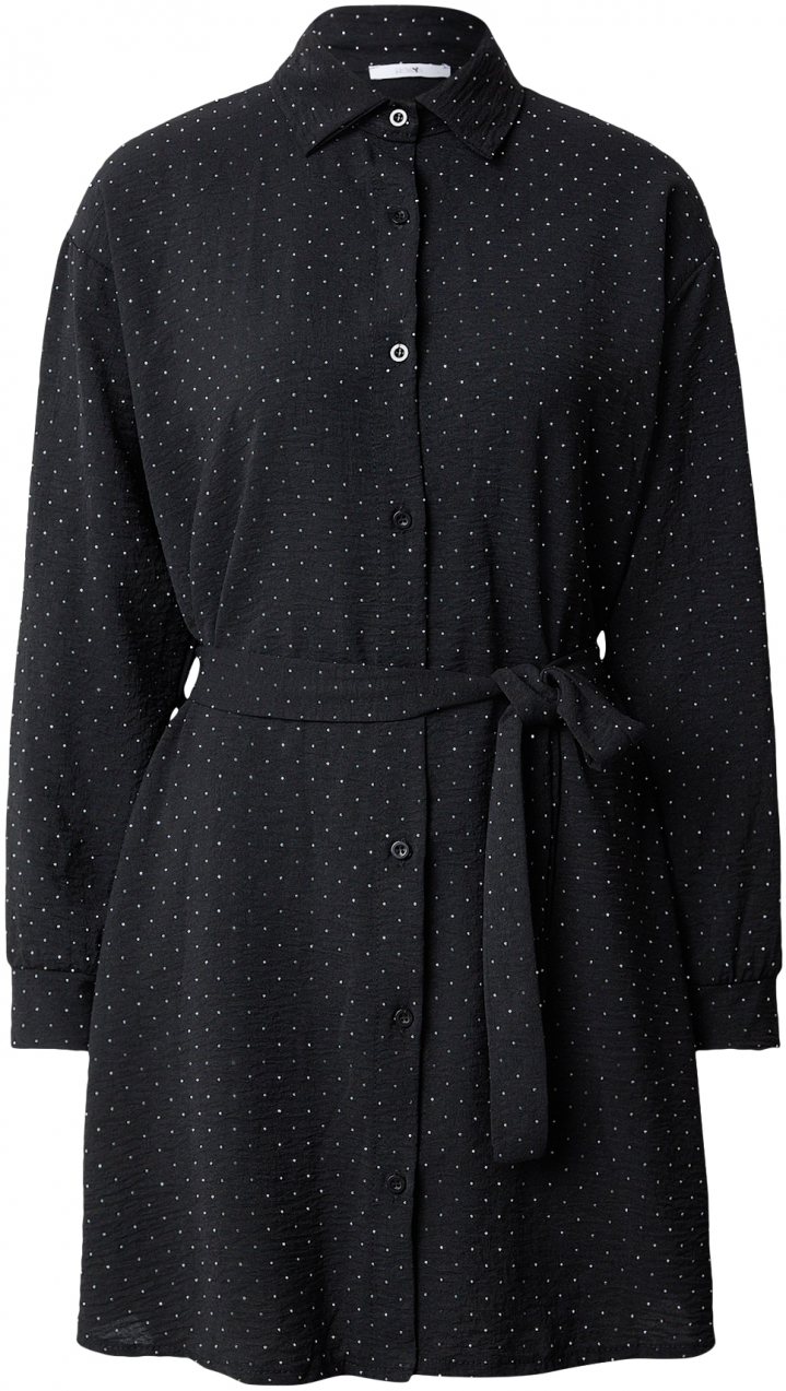 Hailys Košeľové šaty 'Je44ssie'  čierna / biela