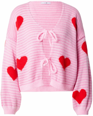 Hailys Kardigán 'Sa44ddie'  ružová / svetloružová / červená