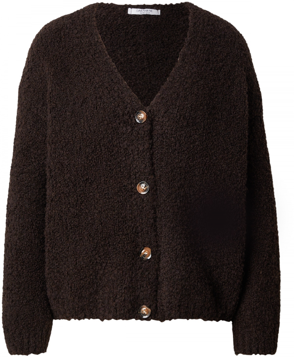 ZABAIONE Kardigán 'So44fia'  tmavohnedá