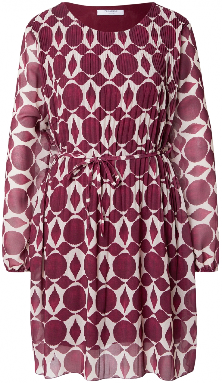 ZABAIONE Šaty 'Sa44raa'  farba lesného ovocia / biela ako vlna