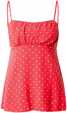 HOLLISTER Top  červená / biela