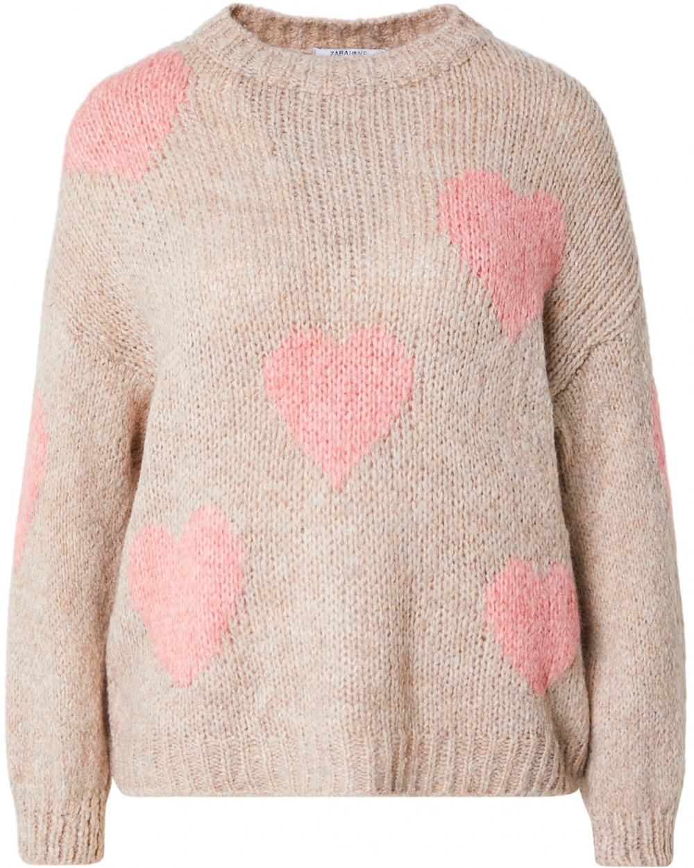 ZABAIONE Sveter 'Bo44nita'  béžová melírovaná / ružová