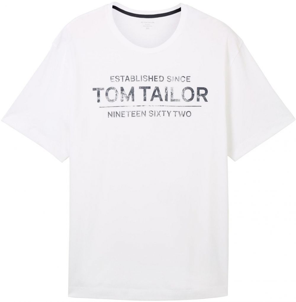 TOM TAILOR Men + Tričko  námornícka modrá / biela