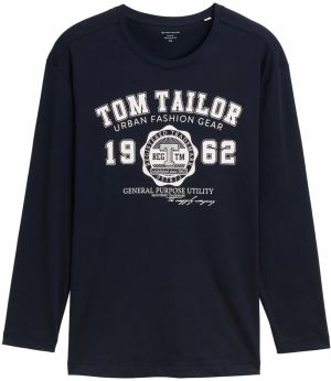 TOM TAILOR Men + Tričko  námornícka modrá / biela