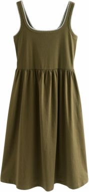 Next Letné šaty  kaki / biela