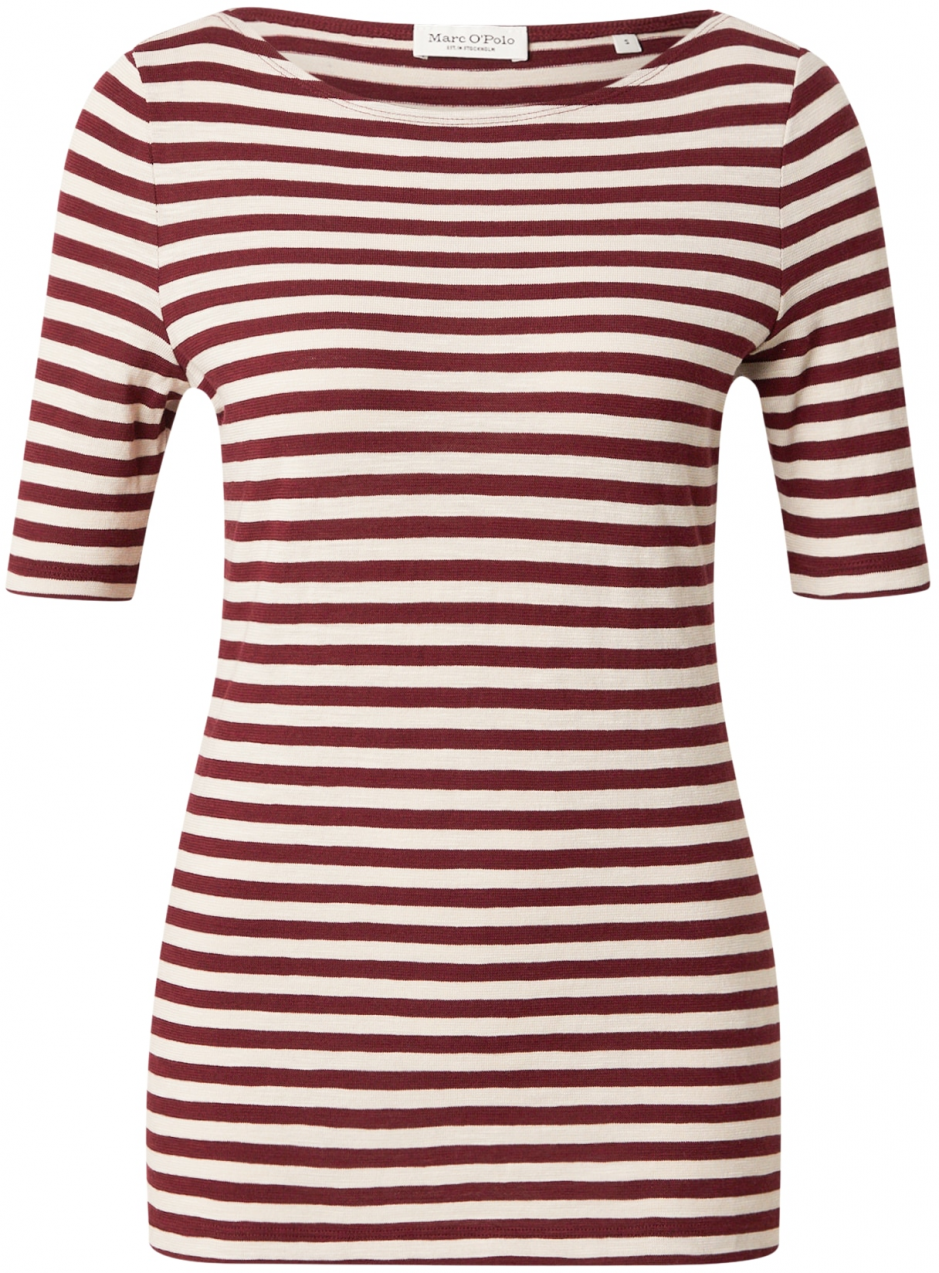 Marc O'Polo Tričko  bordová / biela