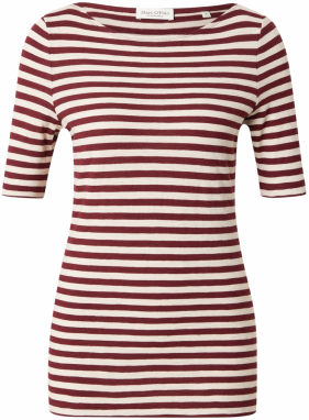 Marc O'Polo Tričko  bordová / biela