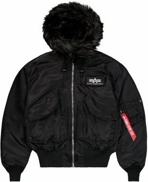 ALPHA INDUSTRIES Prechodná bunda '45P'  čierna / biela