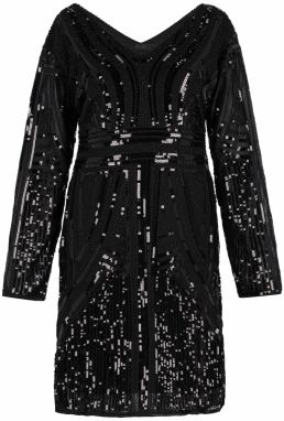 NAEMI Kokteilové šaty  čierna