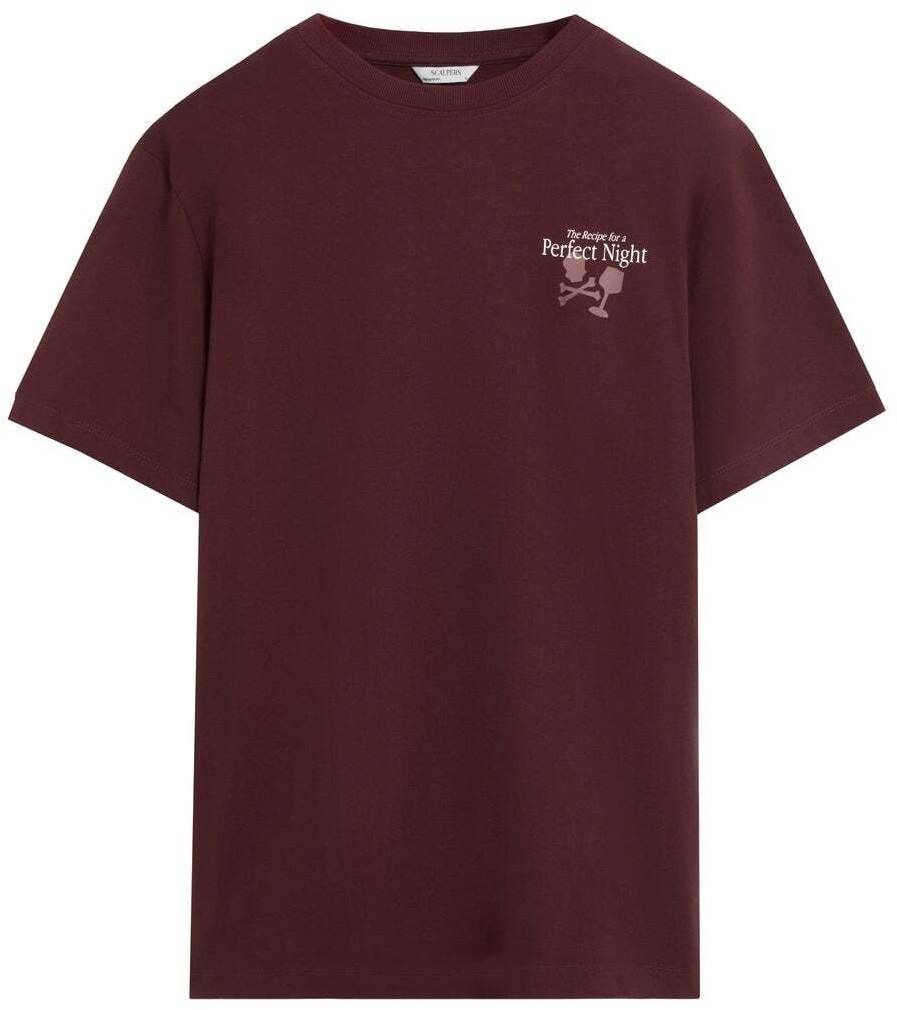 Scalpers Tričko 'Perfect Night'  burgundská / pastelovo červená / biela