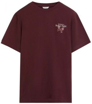Scalpers Tričko 'Perfect Night'  burgundská / pastelovo červená / biela