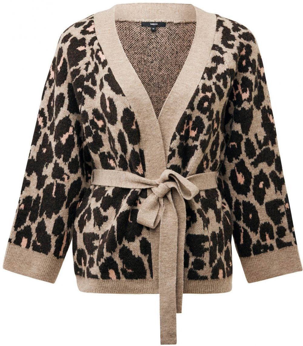 MEXX Kardigán  béžová / tmavohnedá