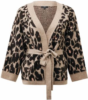 MEXX Kardigán  béžová / tmavohnedá