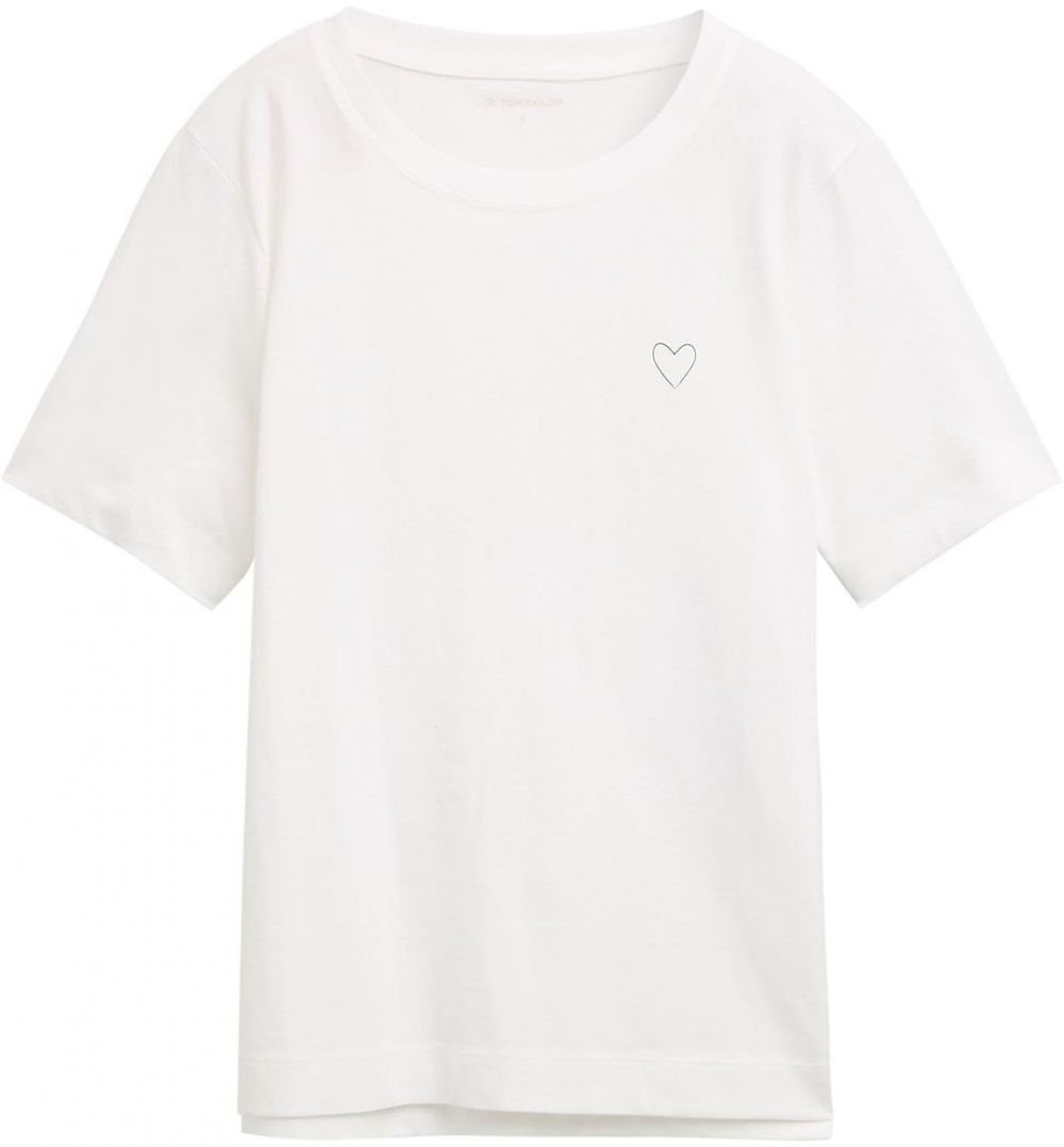 TOM TAILOR Tričko  čierna / biela