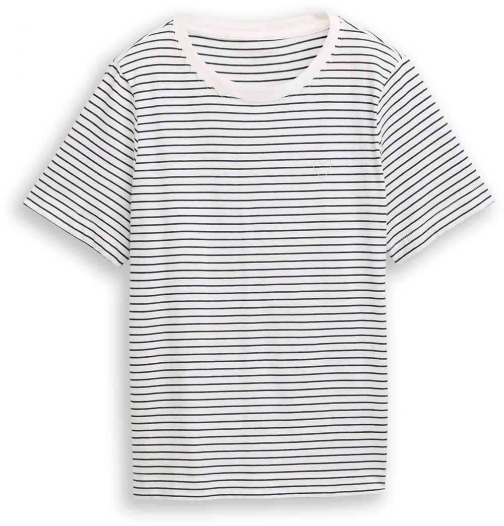 TOM TAILOR Tričko  námornícka modrá / ružová / biela