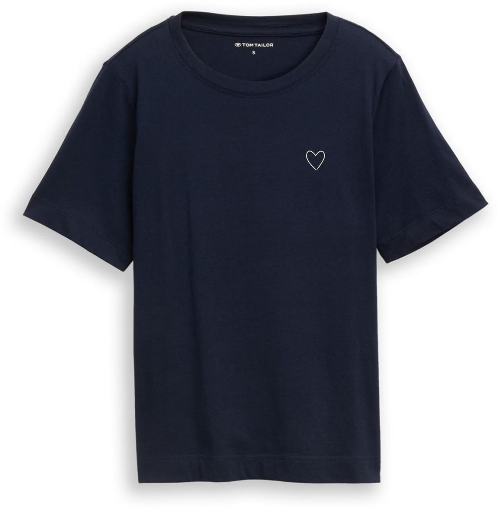 TOM TAILOR Tričko  tmavomodrá / biela