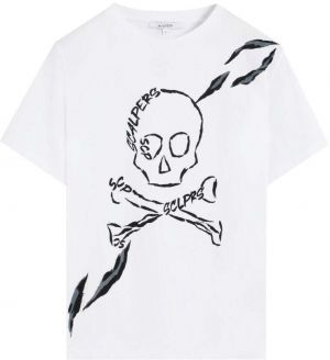 Scalpers Tričko  čierna / šedobiela