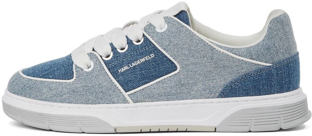 KARL LAGERFELD JEANS Nízke tenisky 'Kourtney'  modrá denim / svetlomodrá