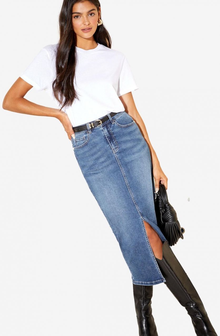 Friends Like These Sukňa  modrá denim