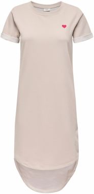 JDY Šaty 'JDYIVY'  sivobéžová / jasne červená