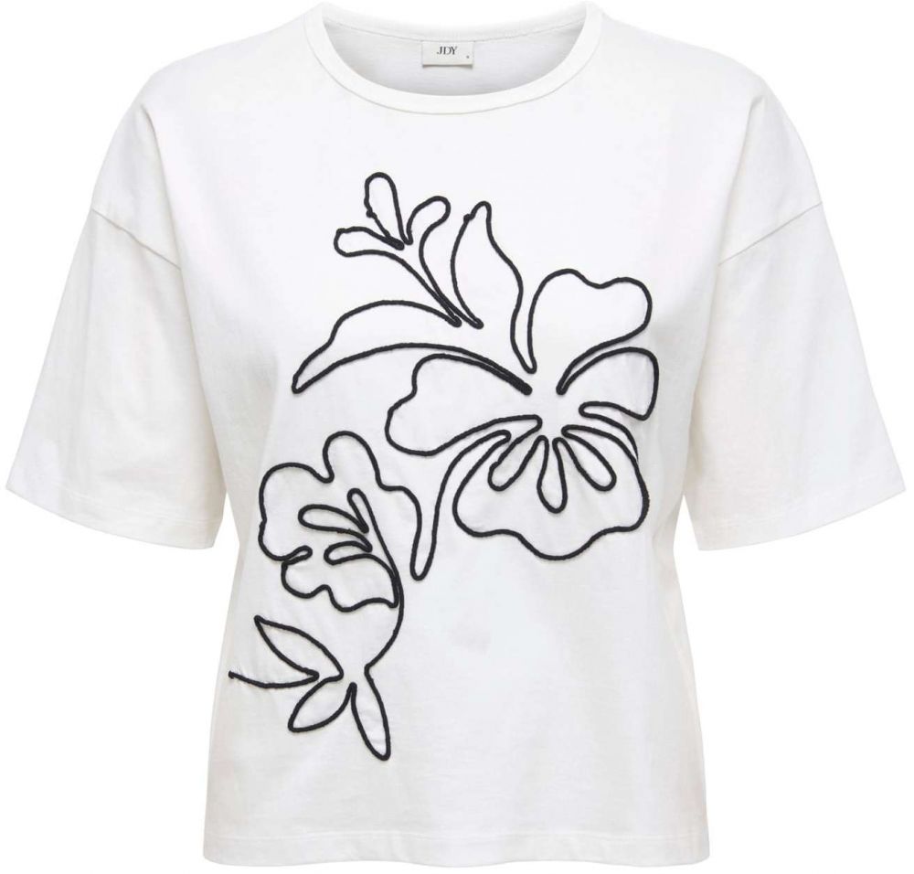 JDY Tričko 'JDYCALLY'  čierna / biela