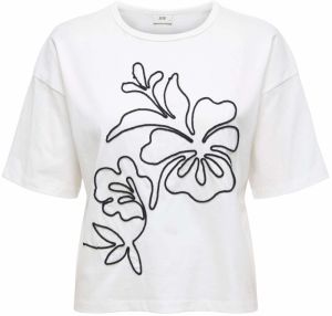 JDY Tričko 'JDYCALLY'  čierna / biela