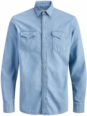 JACK & JONES Košeľa 'JJESHERIDAN'  modrá denim