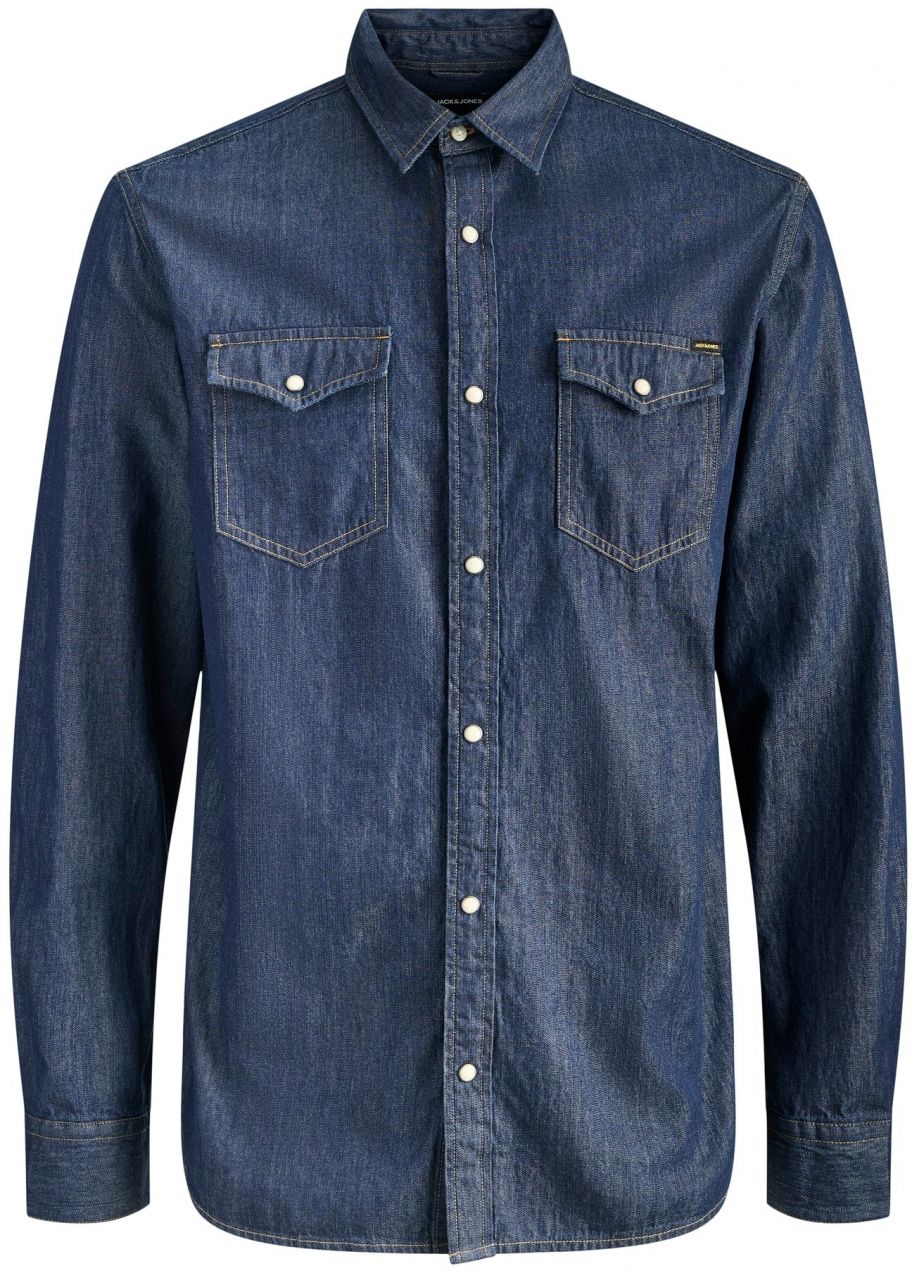 JACK & JONES Košeľa 'JJESHERIDAN'  modrá denim