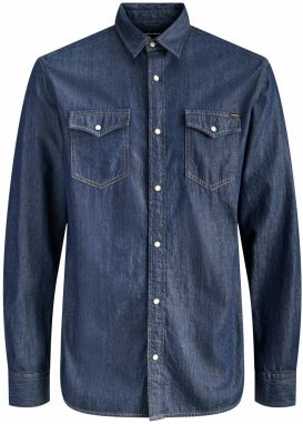 JACK & JONES Košeľa 'JJESHERIDAN'  modrá denim