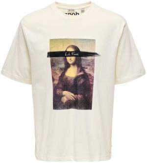 Only & Sons Tričko 'ONSMONALISA'  svetlozelená / svetlofialová / čierna / biela