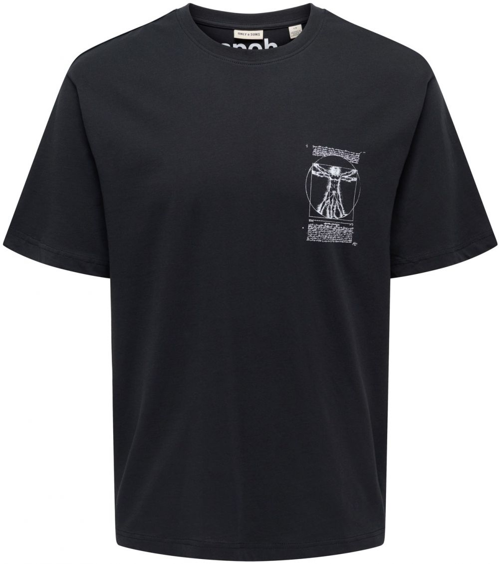 Only & Sons Tričko 'ONSMONALISA'  sépiová / tmavosivá / čierna / biela