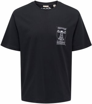 Only & Sons Tričko 'ONSMONALISA'  sépiová / tmavosivá / čierna / biela