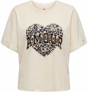 ONLY Tričko 'ONLLUCY'  nebielená / zlatá / čierna