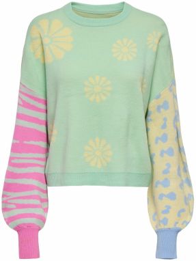 ONLY Sveter 'ONLBETTY'  svetlomodrá / žltá / svetlozelená / ružová