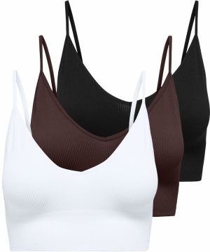 ONLY Podprsenka 'ONLVICKY'  tmavohnedá / čierna / biela