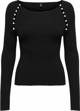 ONLY Sveter 'ONLMEDDI'  čierna / perlovo biela