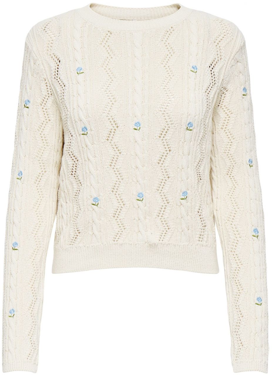 ONLY Sveter 'ONLRITA'  krémová / svetlomodrá / zelená