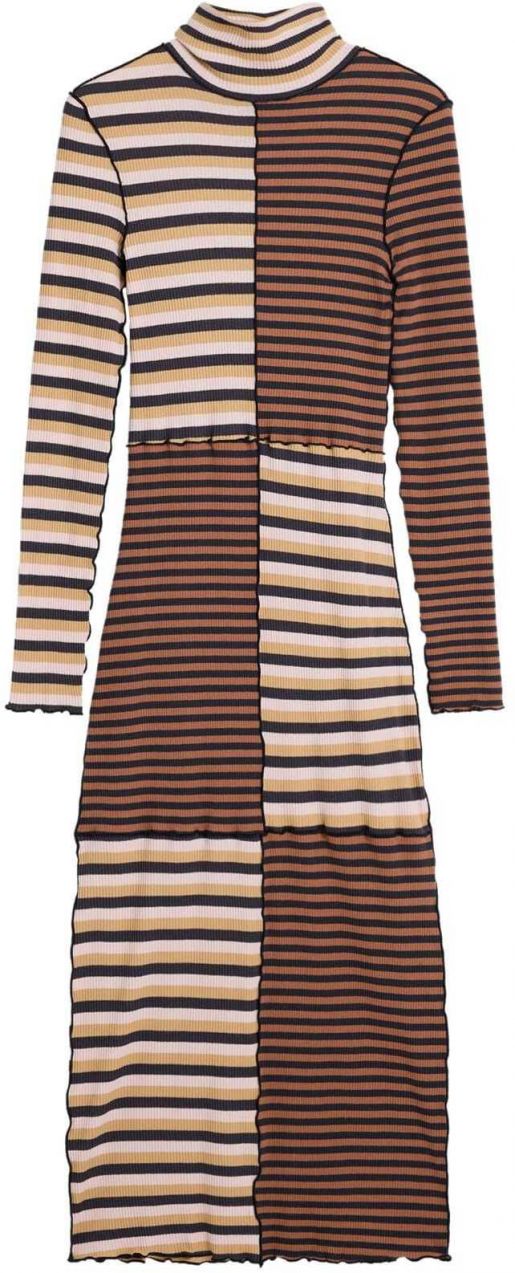 Desigual Šaty  béžová / svetlobéžová / hnedá / čierna