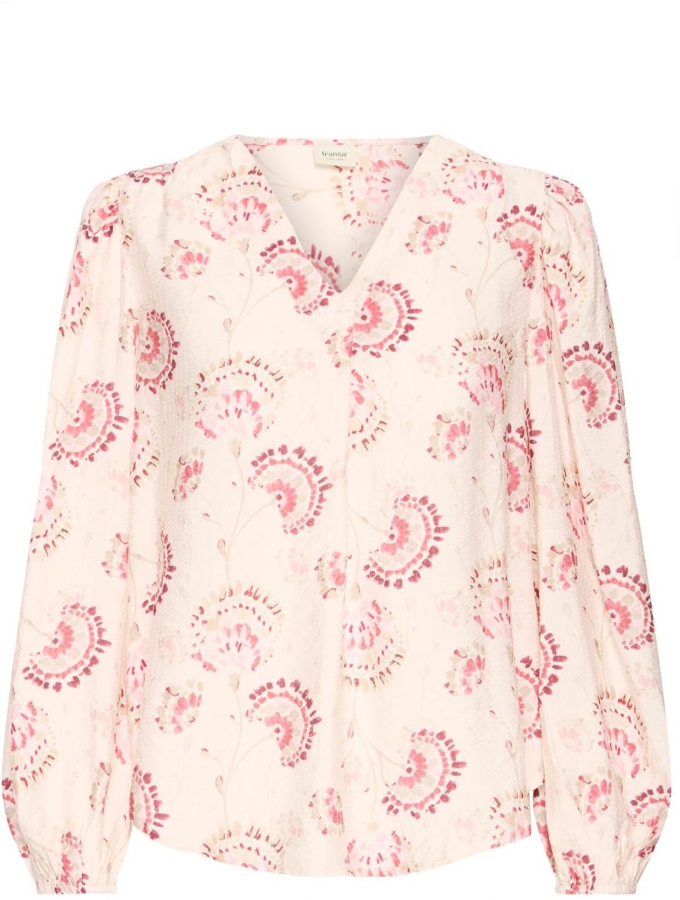 Fransa Blúzka 'FRKALIA'  nebielená / svetlozelená / ružová / hrdzavo červená