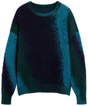 Desigual Sveter  tmavomodrá / petrolejová / tmavozelená