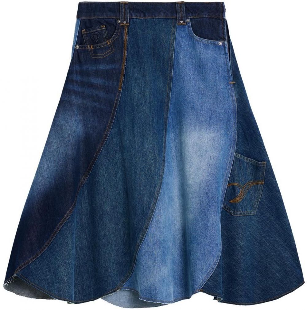Desigual Sukňa  modrá denim / tmavomodrá